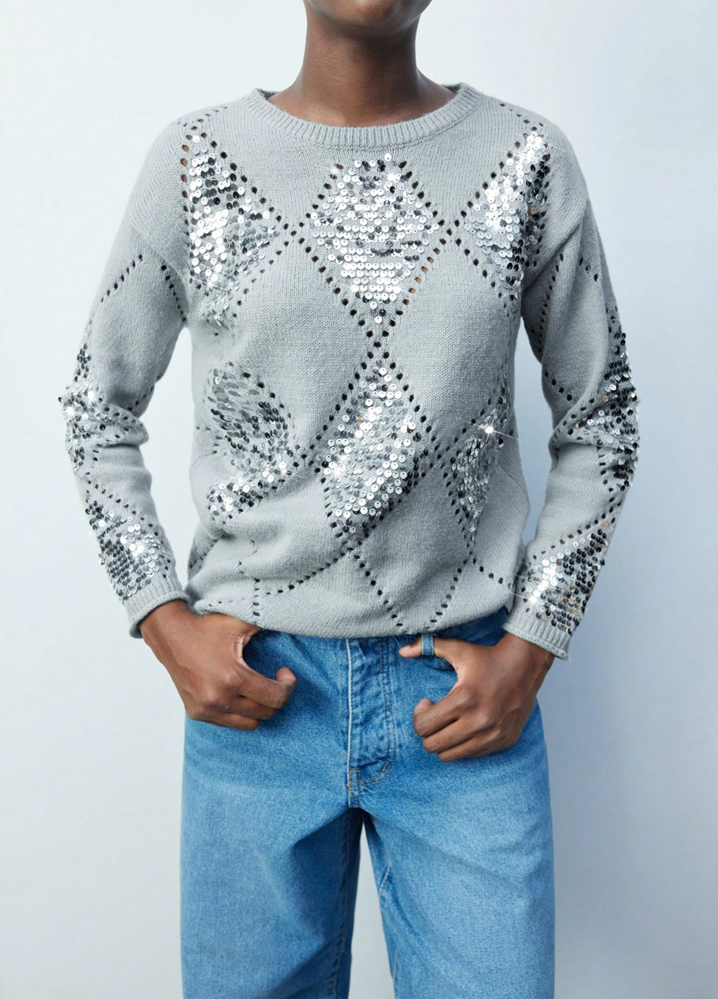 Сірий демісезонний джемпер джемпер SHEIN