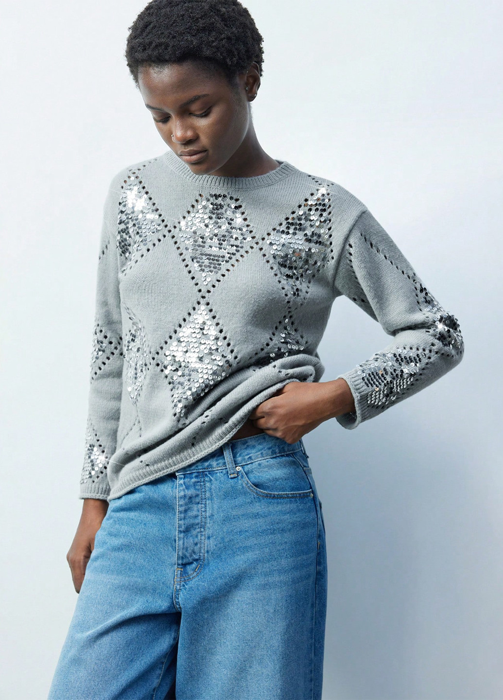 Сірий демісезонний джемпер джемпер SHEIN