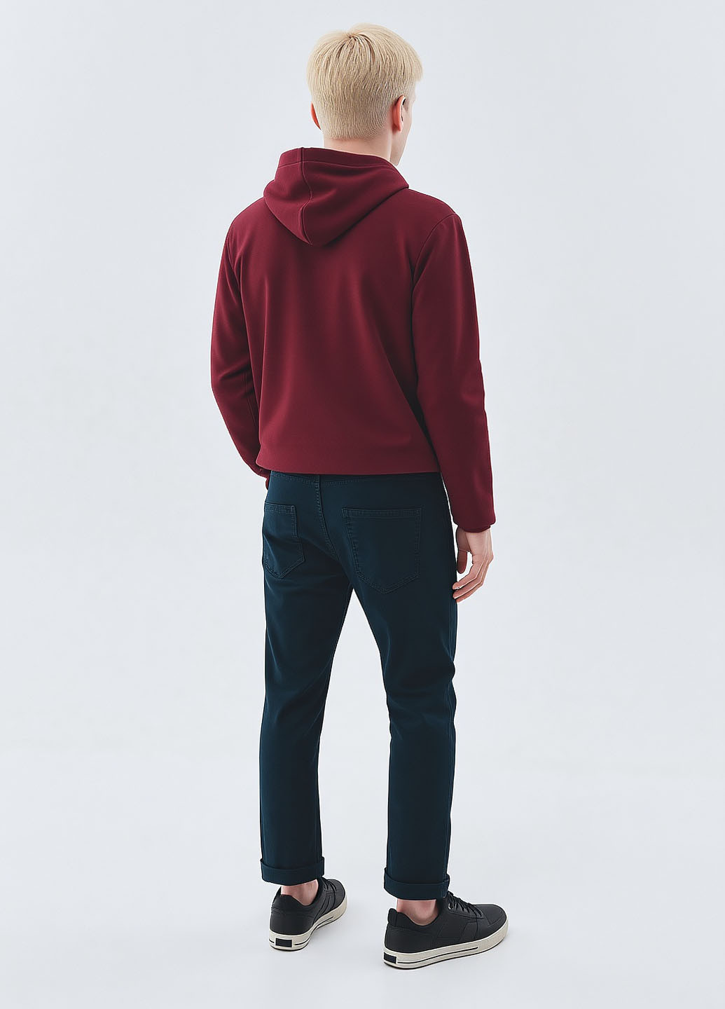 Темно-синие кэжуал, джинсовые демисезонные чиносы брюки Cropp