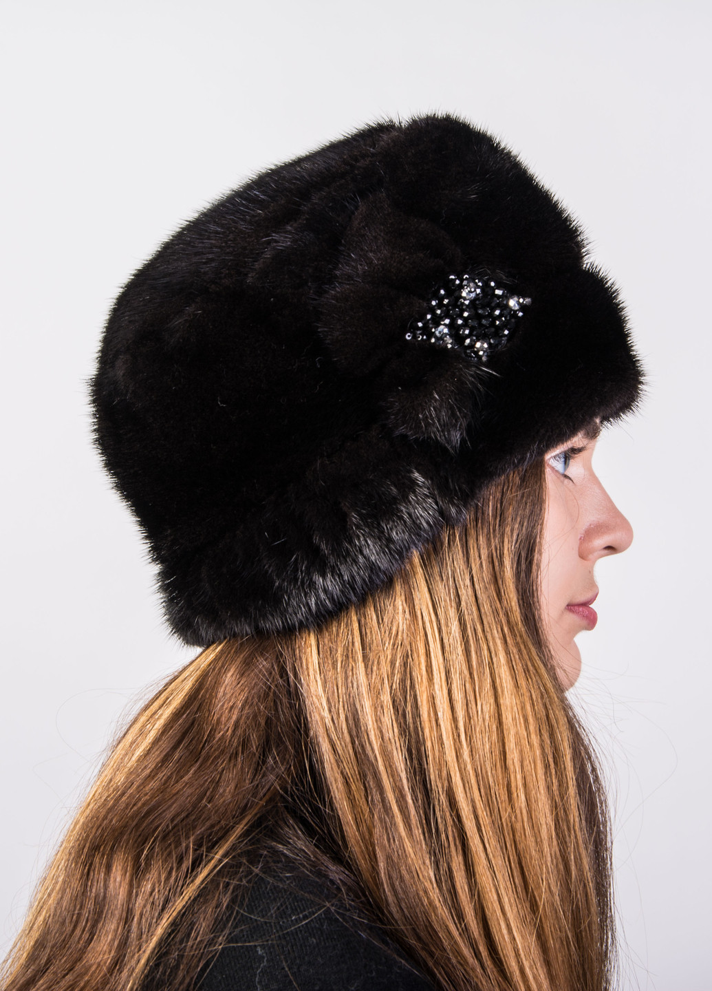 Зимняя норковая цельная шапка Меховой Стиль кубанка (247593255)