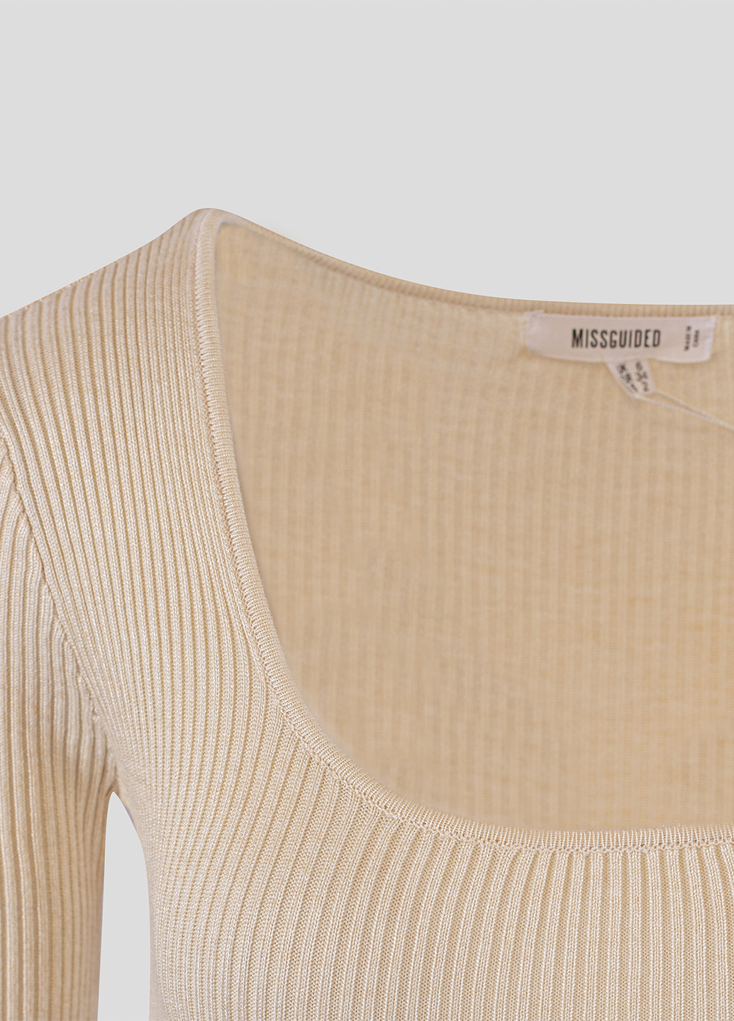 Бежевое кэжуал платье Missguided однотонное