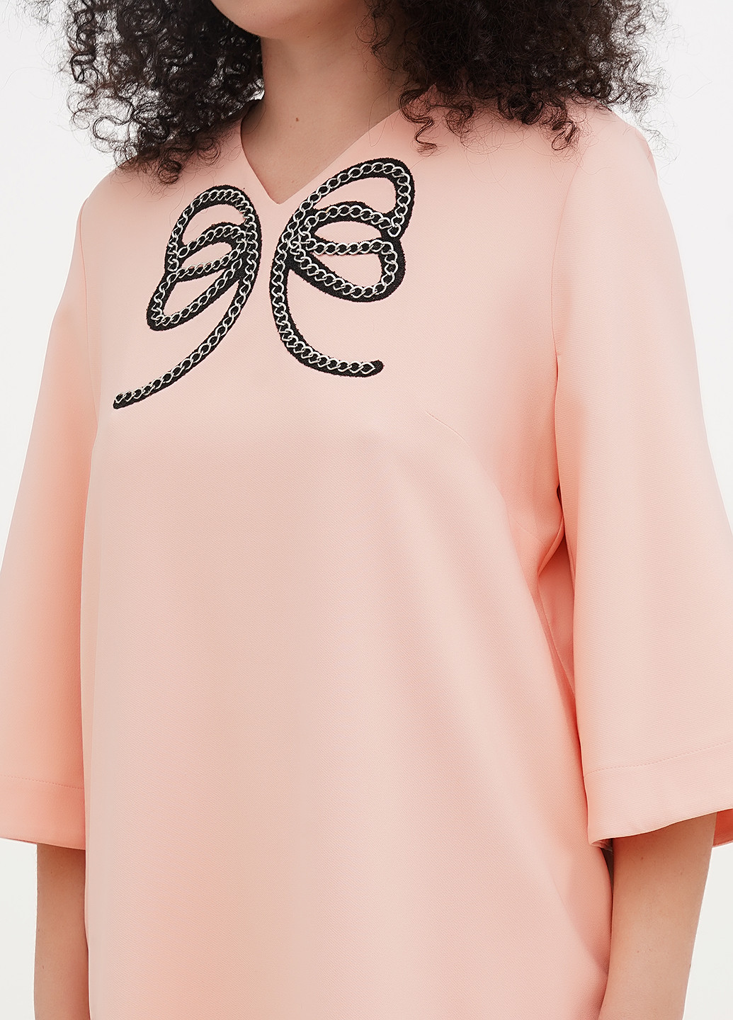 Пудровое кэжуал платье а-силуэт Imperial однотонное