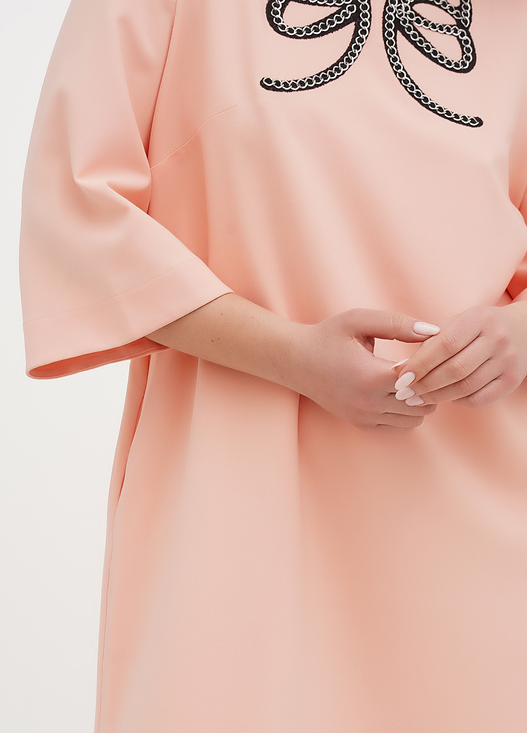 Пудровое кэжуал платье а-силуэт Imperial однотонное