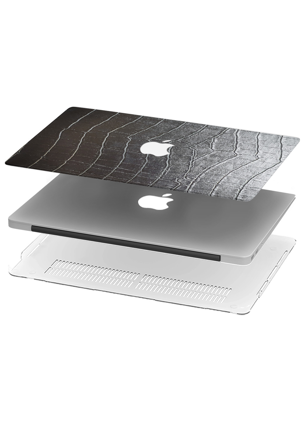 Чохол пластиковий для Apple MacBook Pro Retina 13 A1502 / А1425 Кожа (Leather black textures) (6352-2725) MobiPrint (219123913)