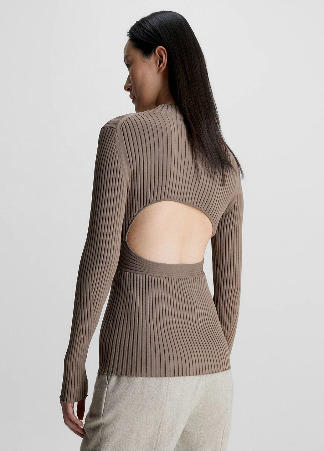 Коричневый зимний свитер Calvin Klein