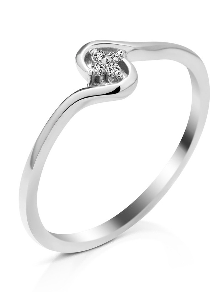 Серебряное кольцо с бриллиантами Golden Silver (251241105)