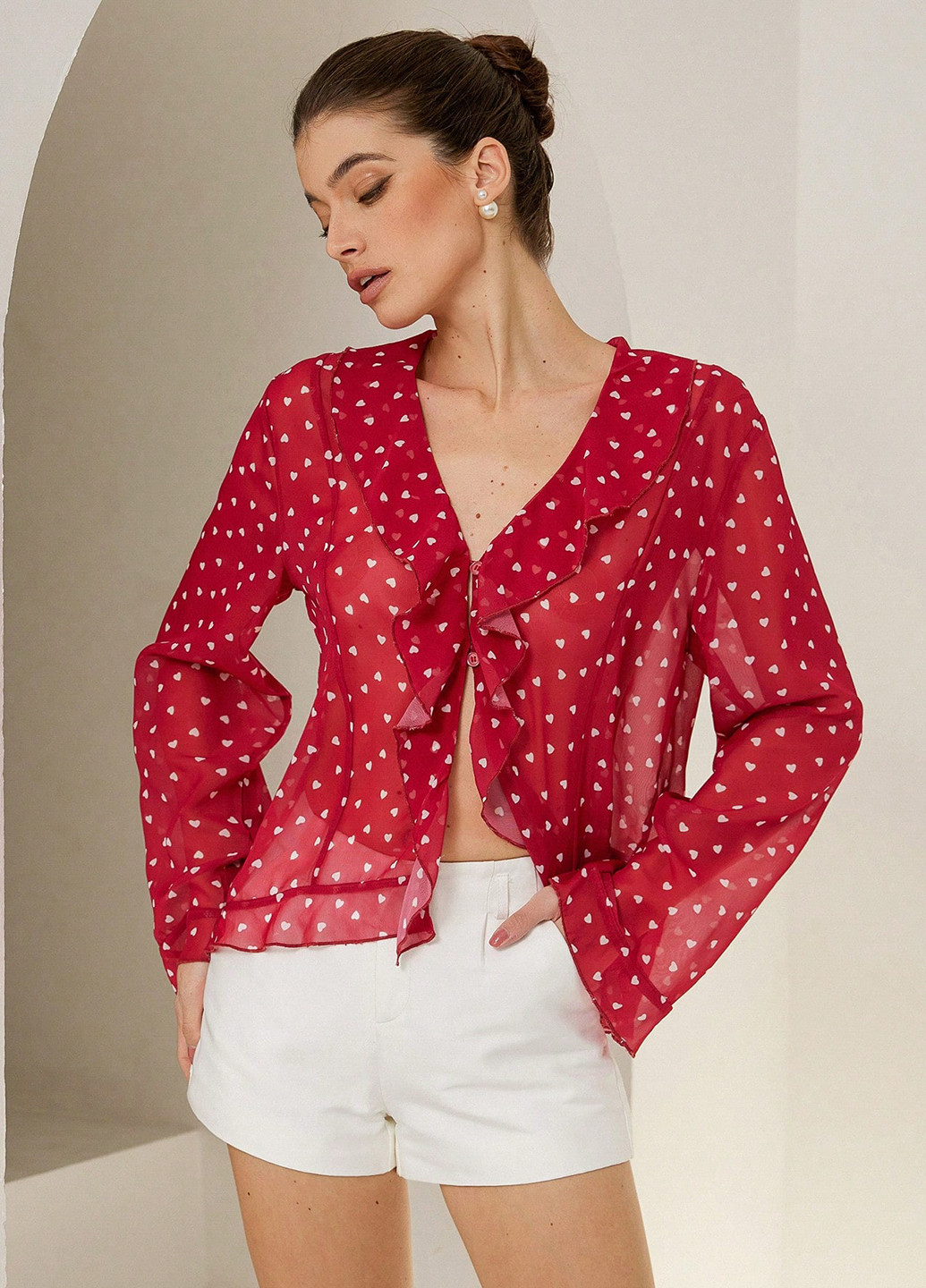 Красная блуза SHEIN