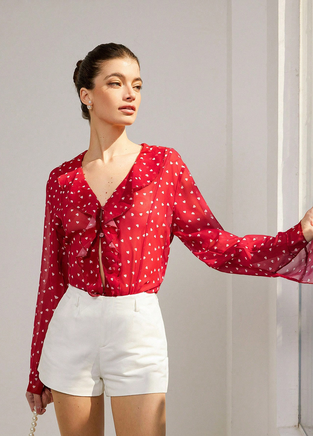 Красная блуза SHEIN