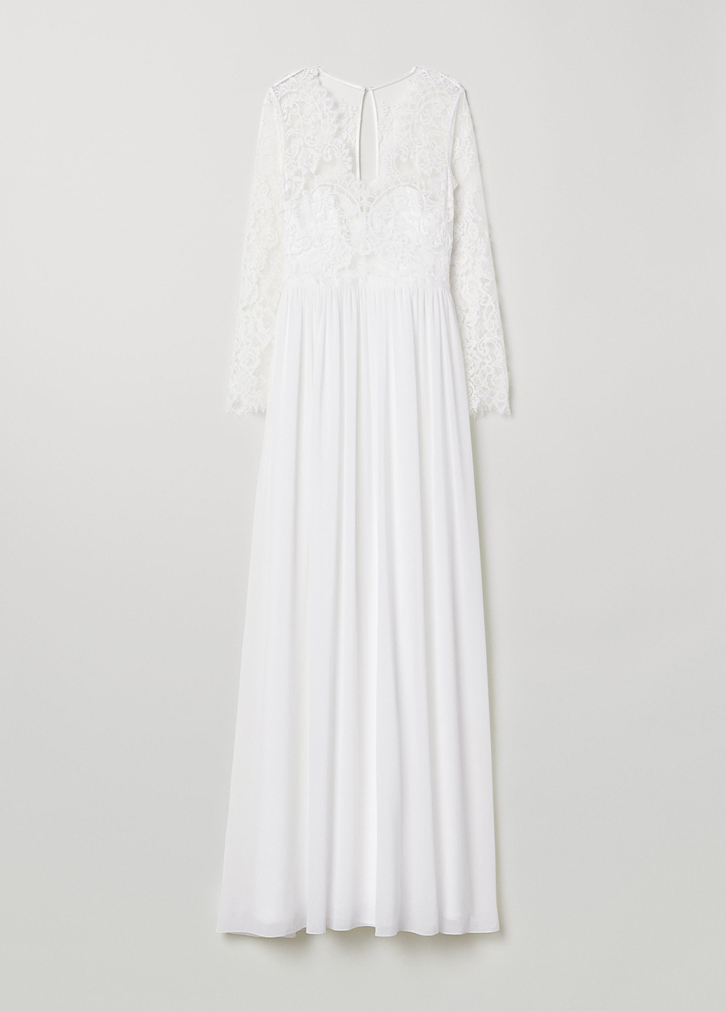 Білий весільна сукня кльош H&M