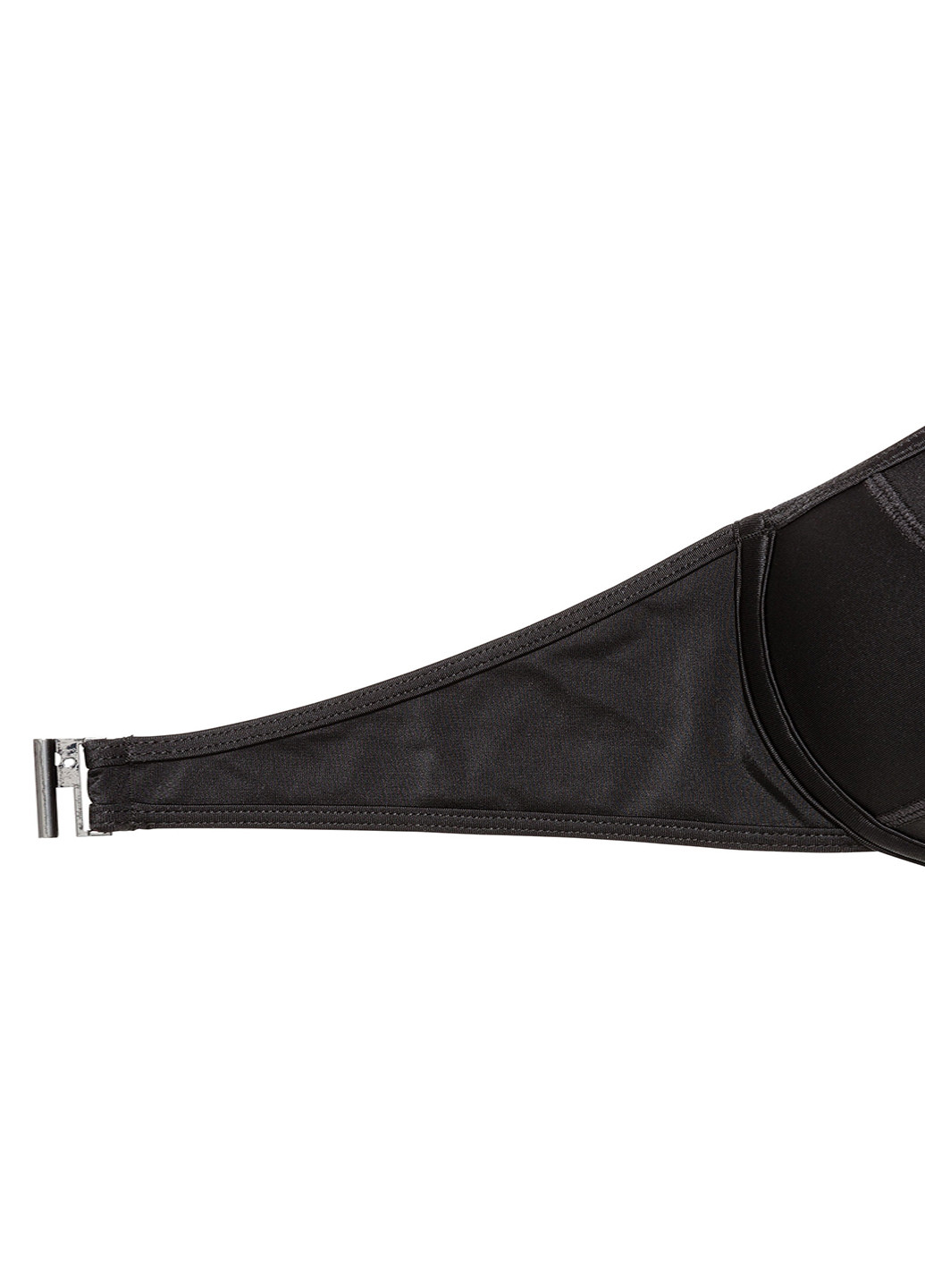 Купальный лиф H&M однотонный чёрный пляжный полиамид