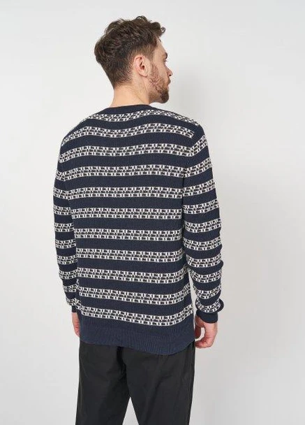 Синій джемпер,синій-білий в візерунки, JACK&JONES