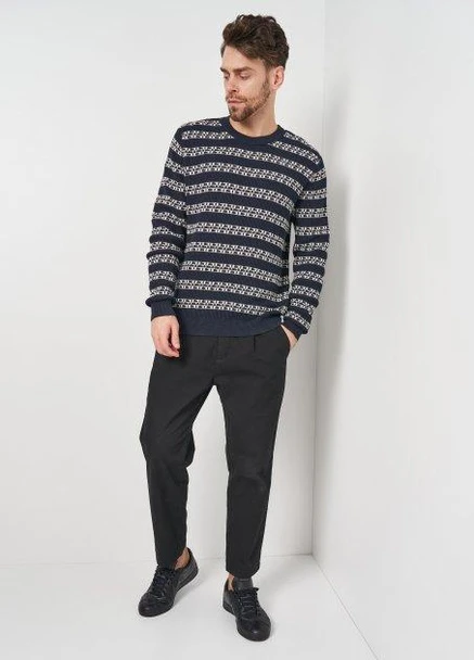 Синій джемпер,синій-білий в візерунки, JACK&JONES