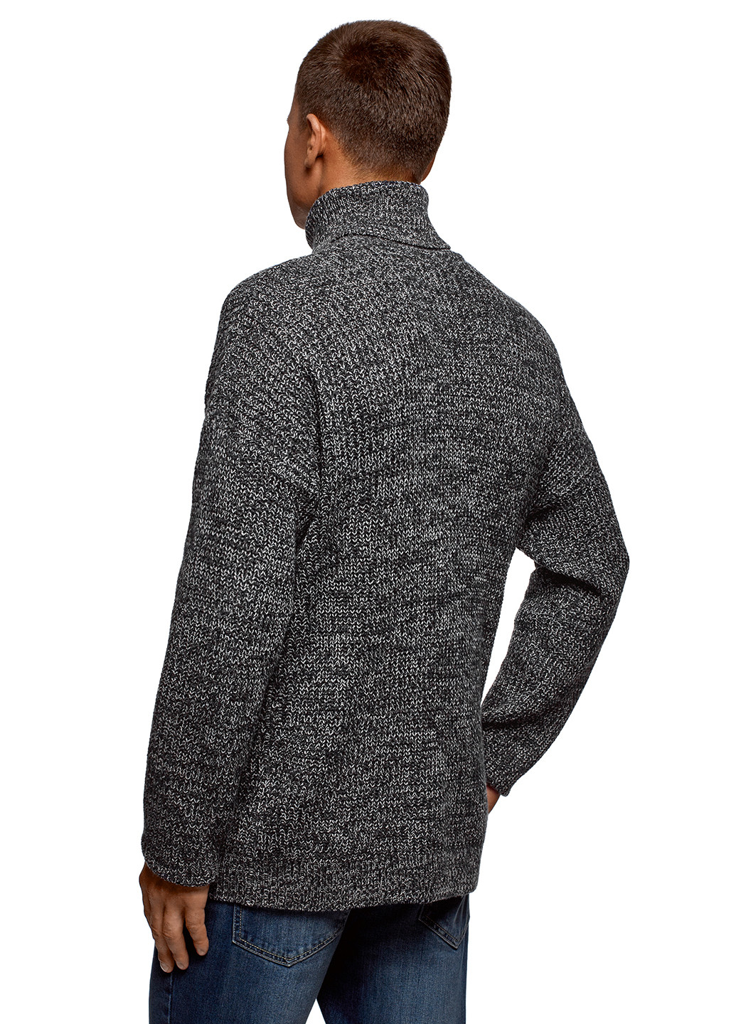 Грифельно-серый демисезонный свитер хомут Oodji