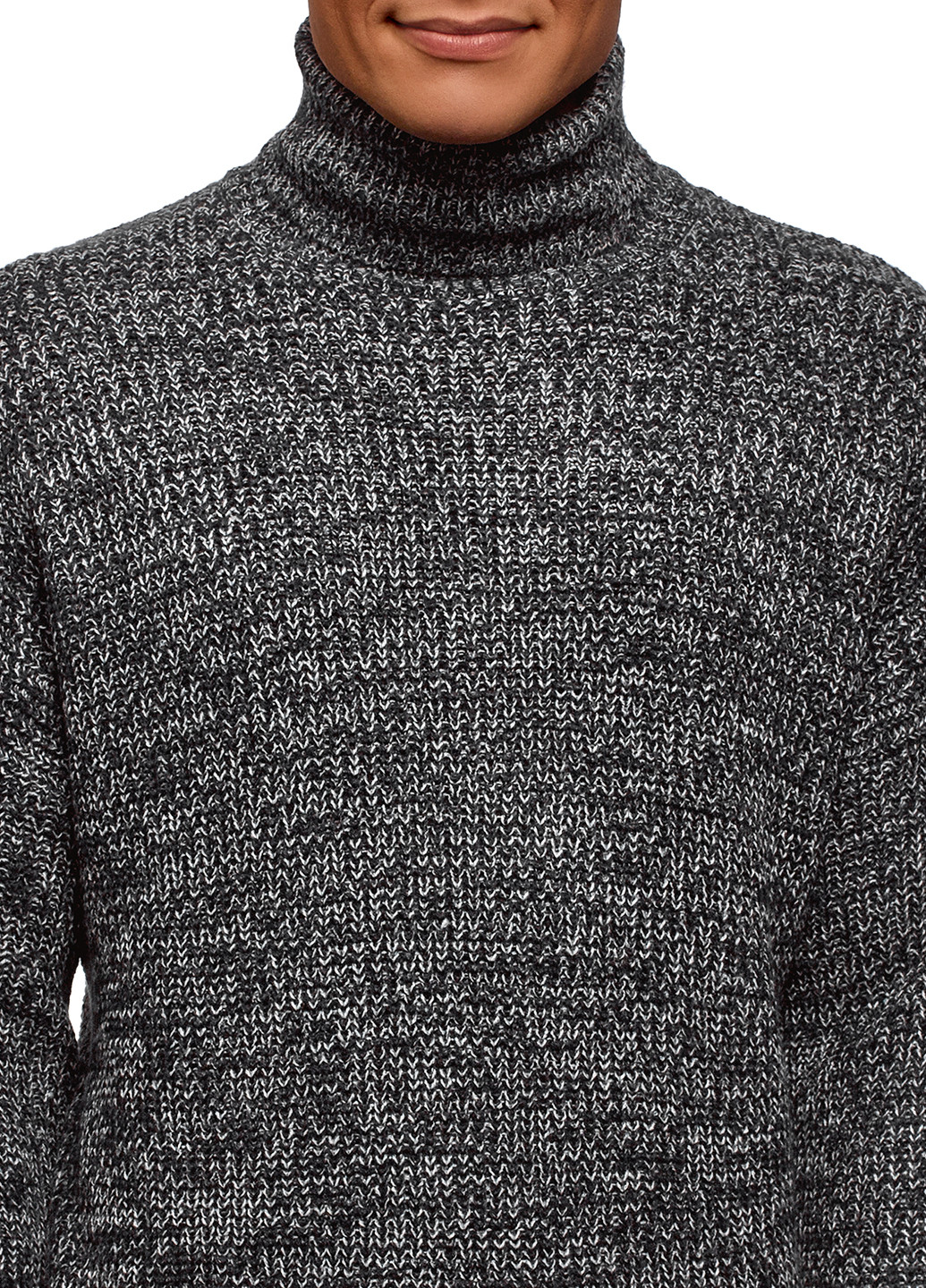 Грифельно-сірий демісезонний светр хомут Oodji