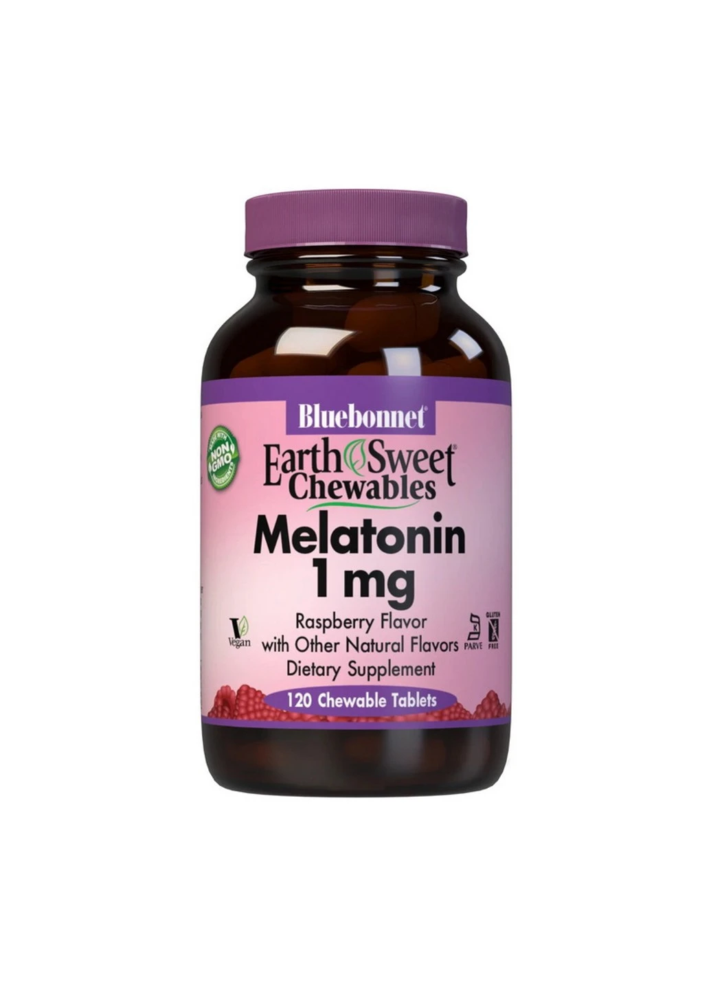 Мелатонин Melatonin 3 mg 60 жевачек Малина Bluebonnet Nutrition (255407711)