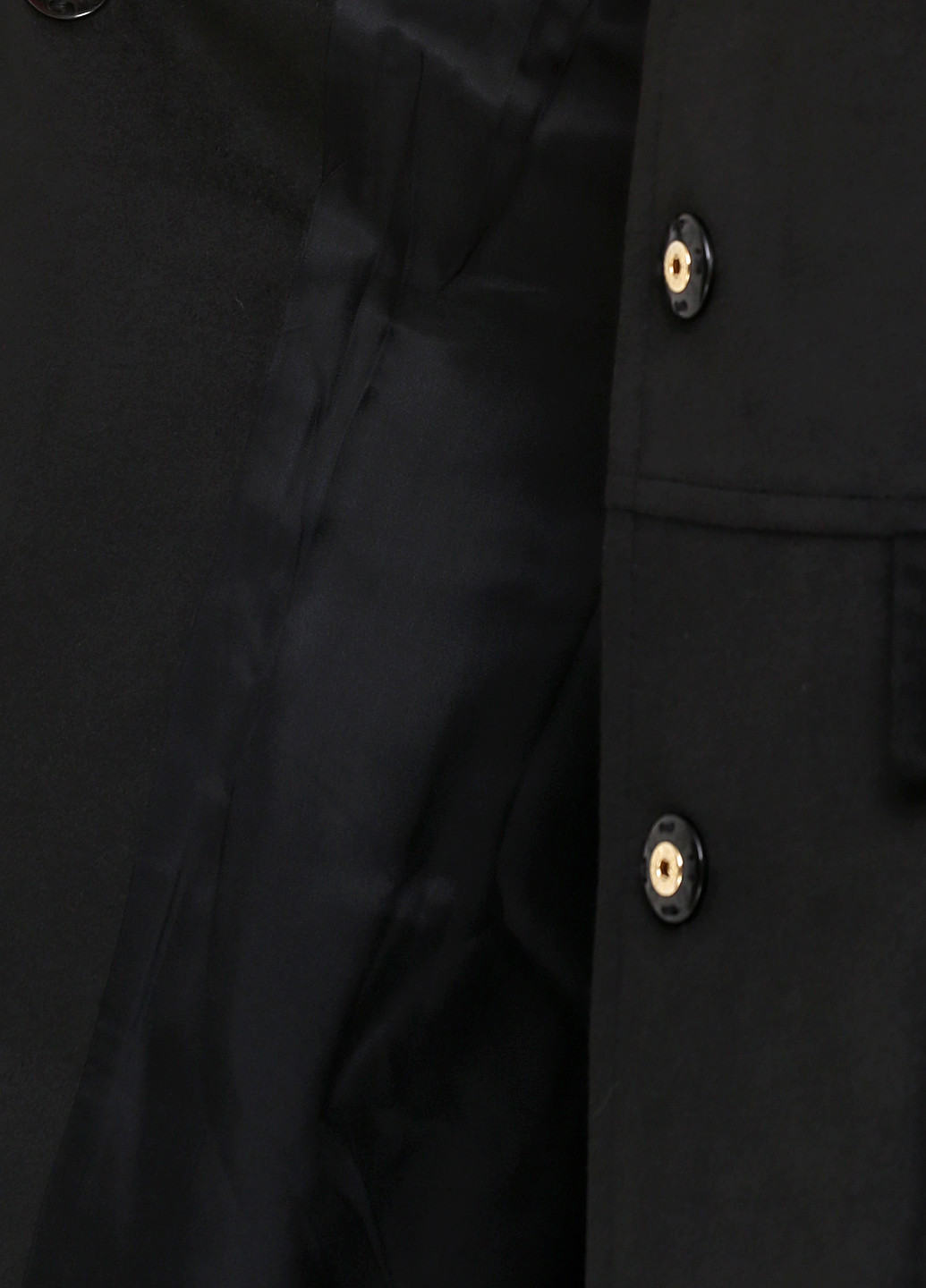 Черное демисезонное Пальто Sassofono