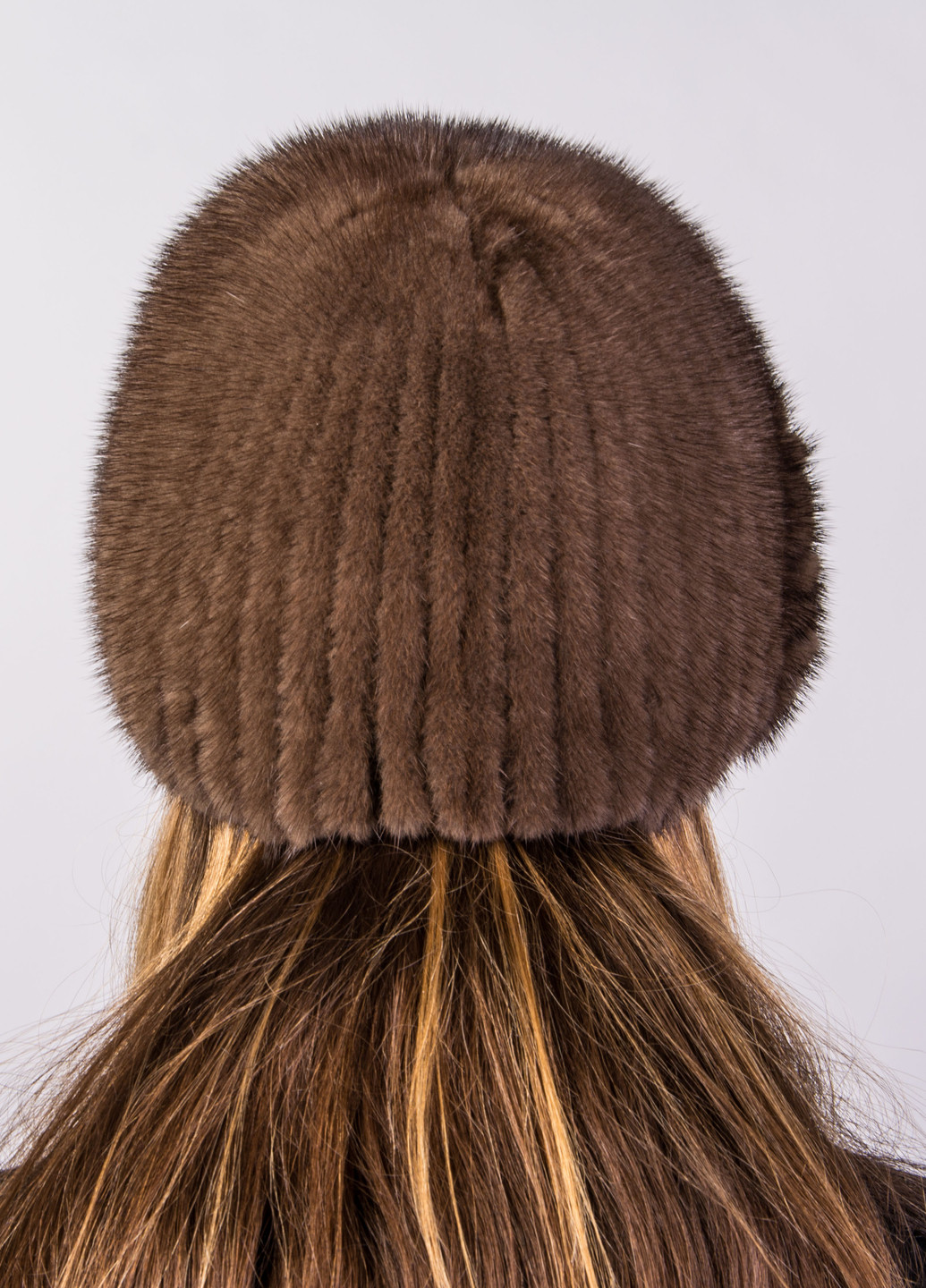 Жіноча зимова шапка з в'язаній норки Меховой Стиль Лобик (248109014)
