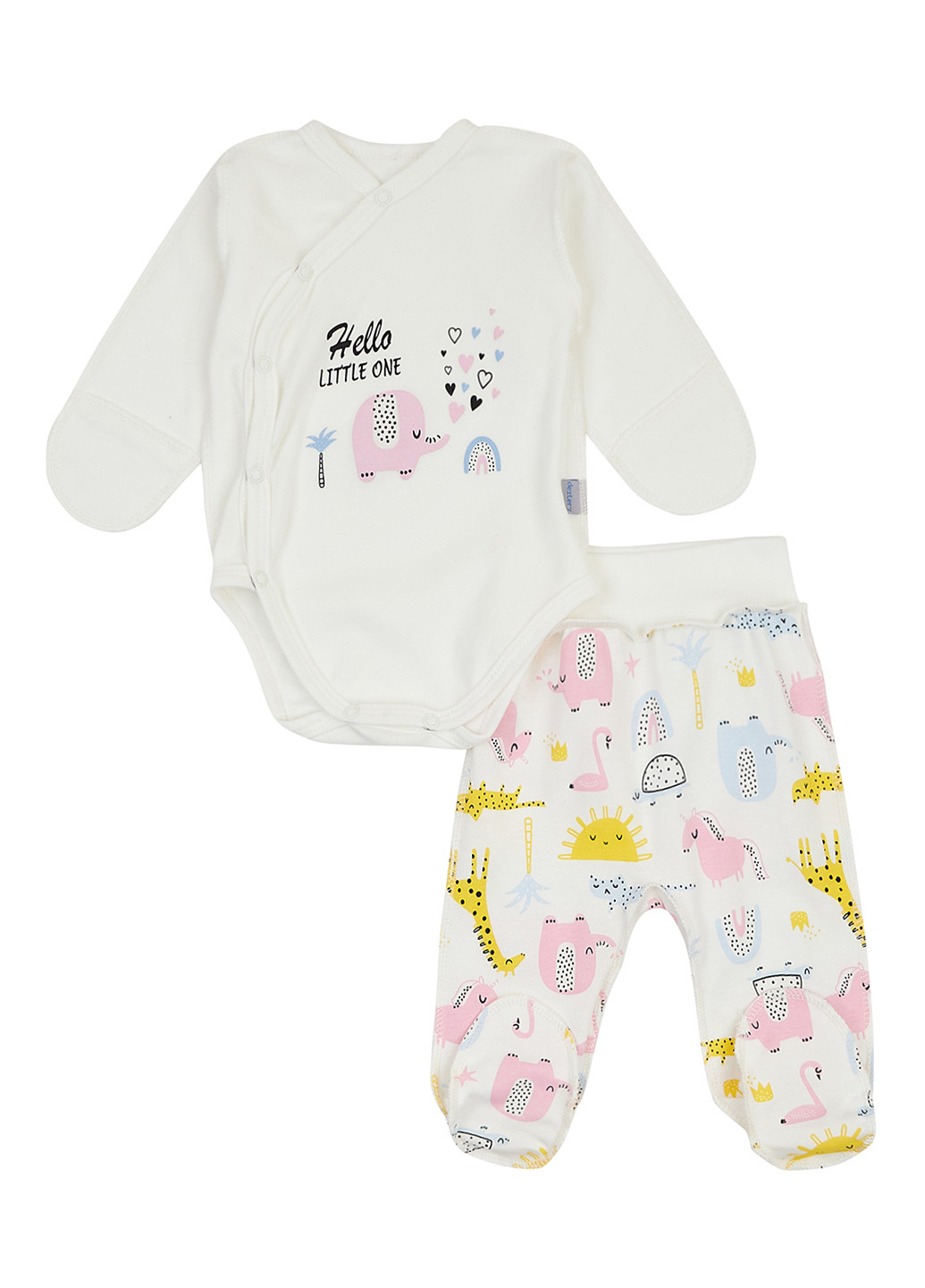 Молочный демисезонный комплект (боди, ползунки) dexter's