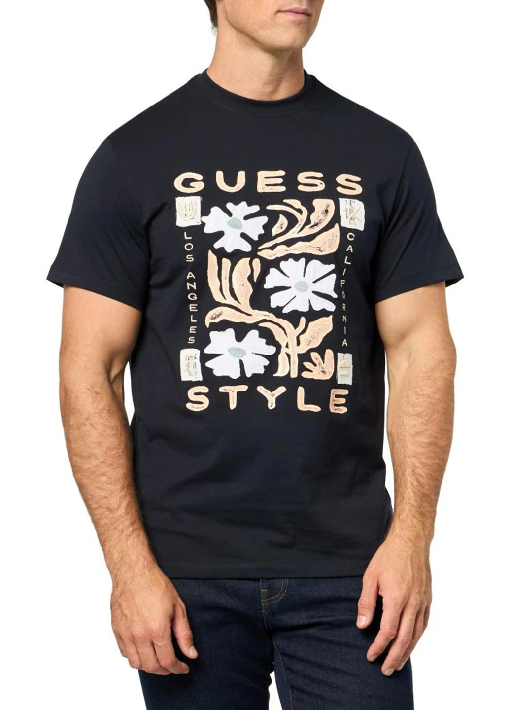 Синяя футболка Guess