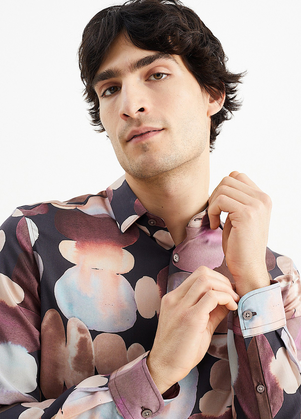 Цветная кэжуал рубашка с абстрактным узором C&A