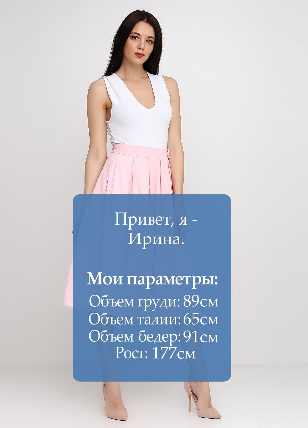 Розовая кэжуал однотонная юбка Kristina Mamedova миди