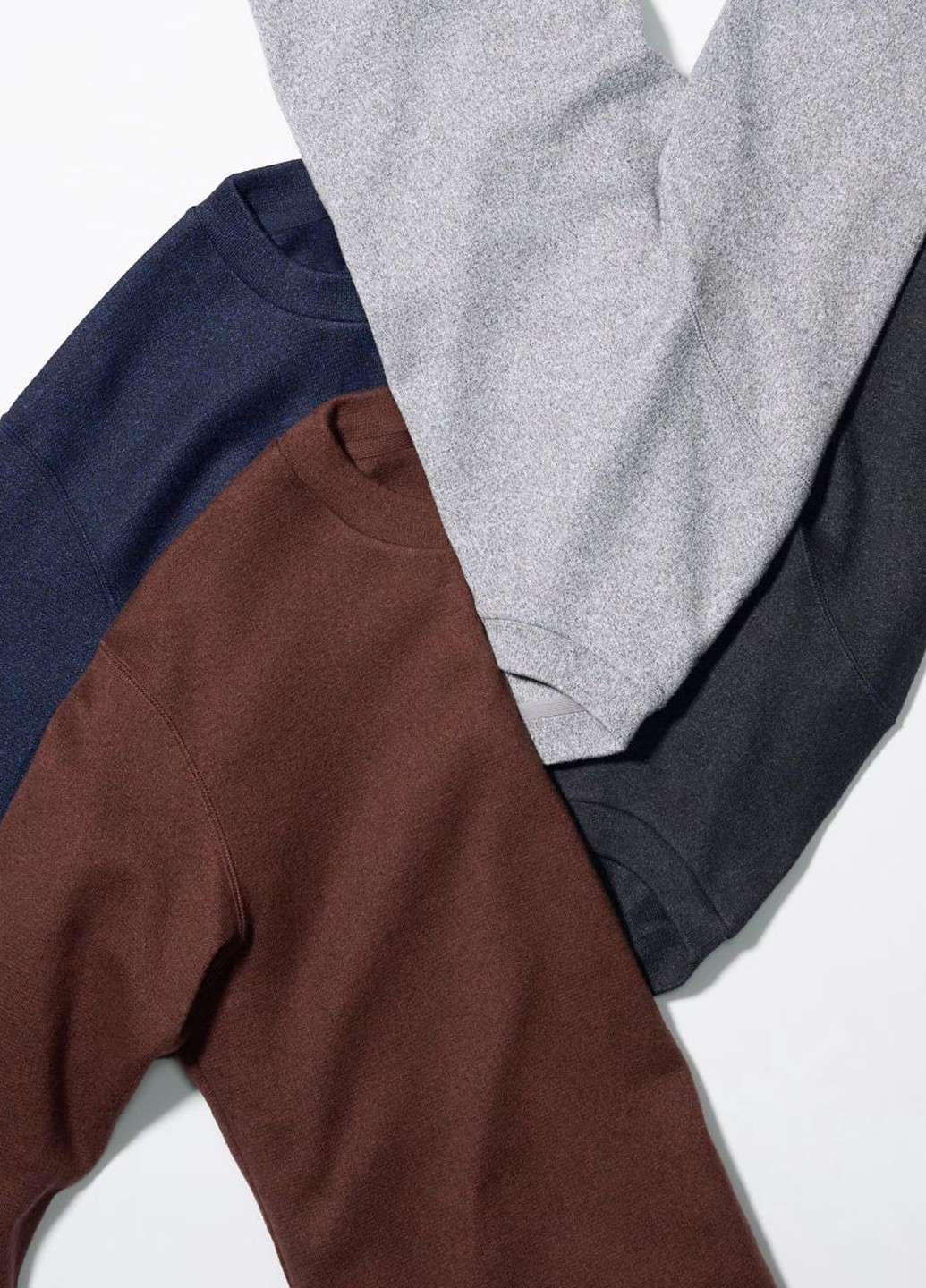 Серый демисезонный кэжуал лонгслив Uniqlo меланж