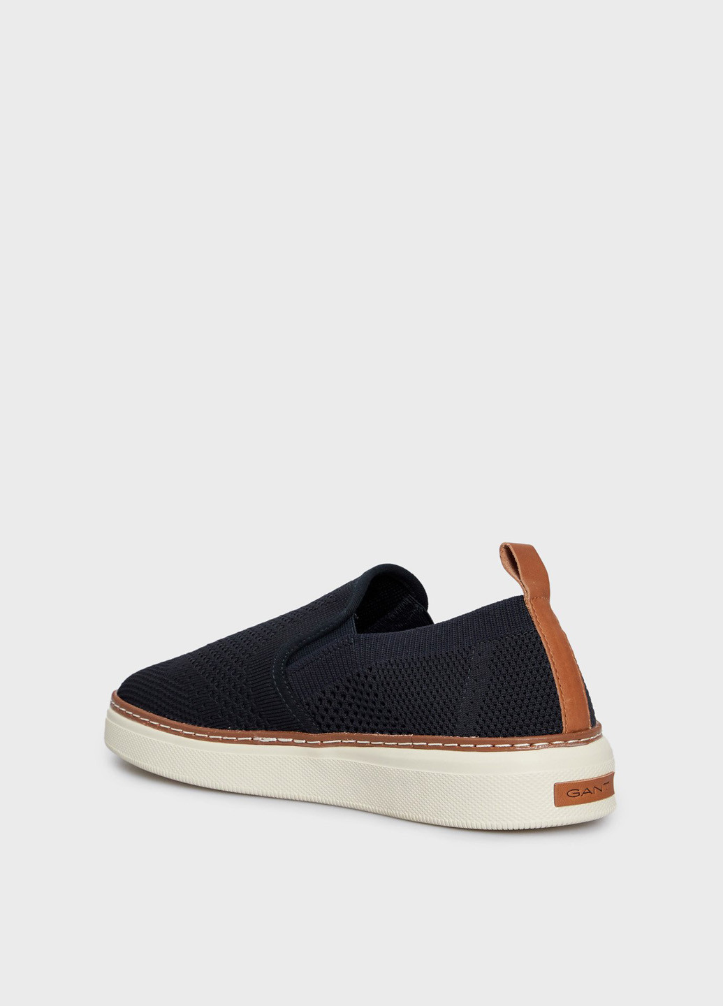 Темно-синие слипоны Gant с белой подошвой, с логотипом