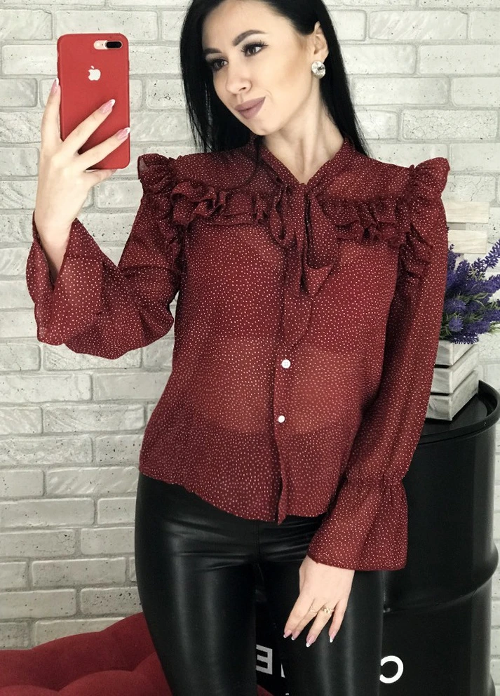 Бордова блузка ААА