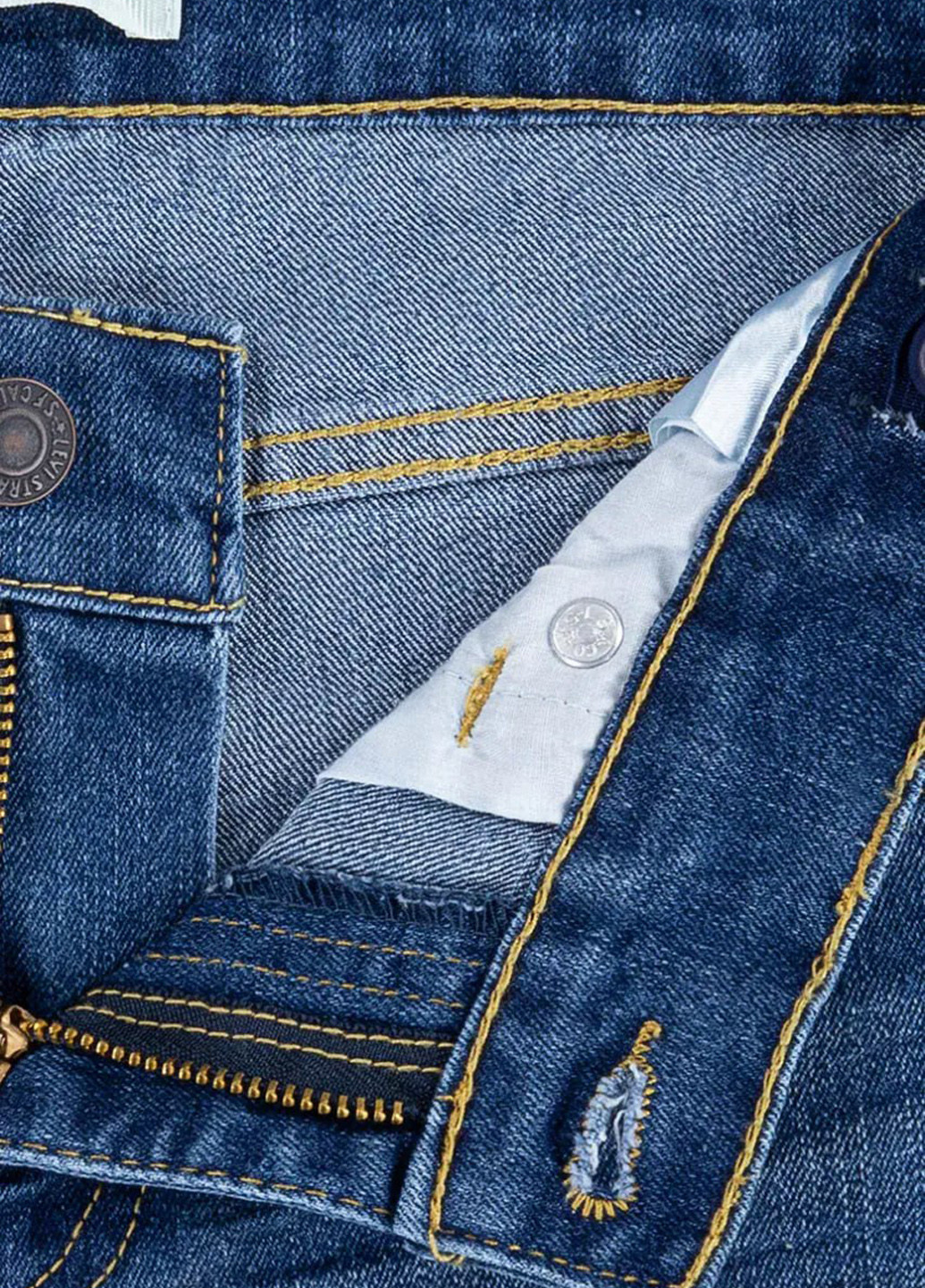 Синие демисезонные скинни джинсы Levi's