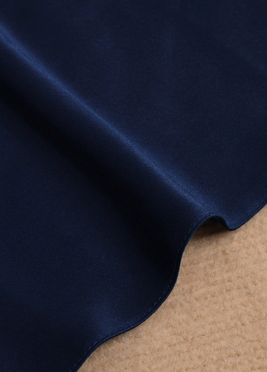 Темно-синее вечернее платье а-силуэт SHEIN однотонное