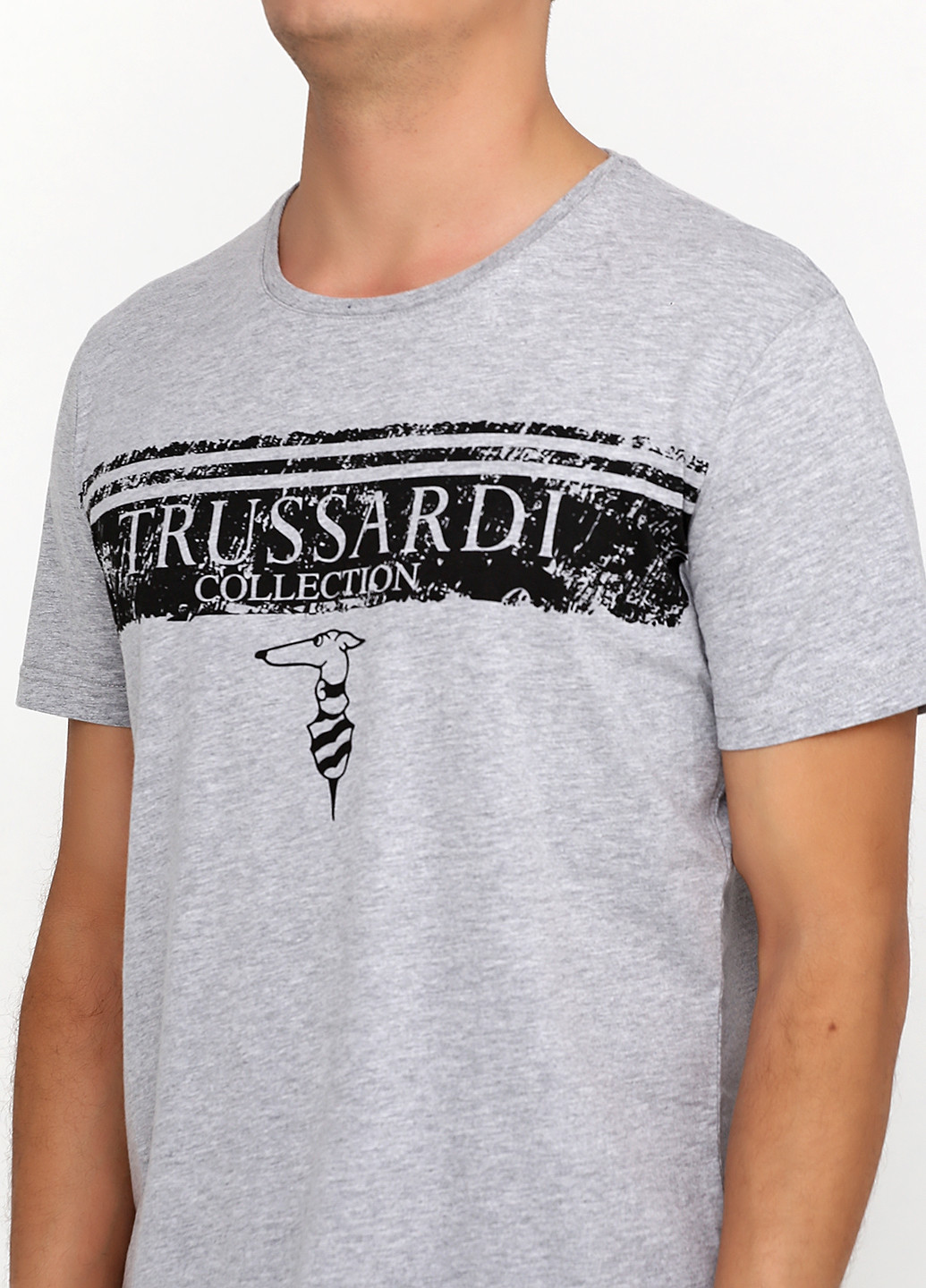 Светло-серая футболка Trussardi