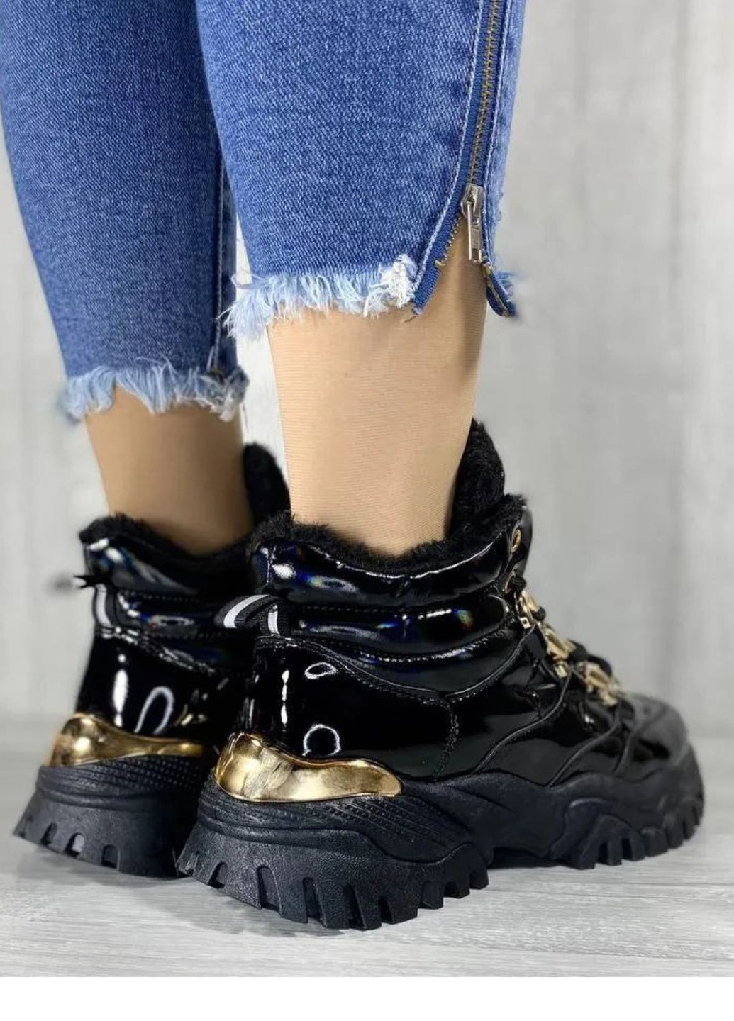 Зимние крутые зимние черевики No Brand из искусственной кожи