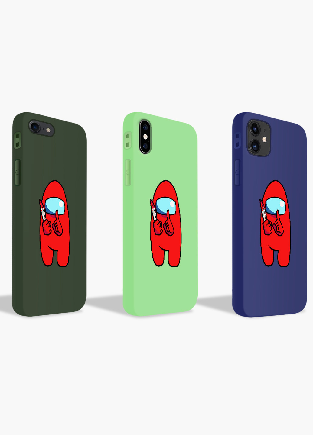 Чехол силиконовый Apple Iphone 8 plus Амонг Ас Красный (Among Us Red) (6154-2417) MobiPrint (219566328)