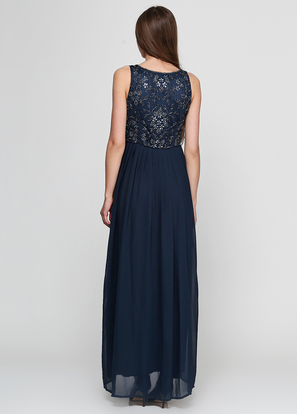 Темно-синя вечірня плаття, сукня Lace & Beads