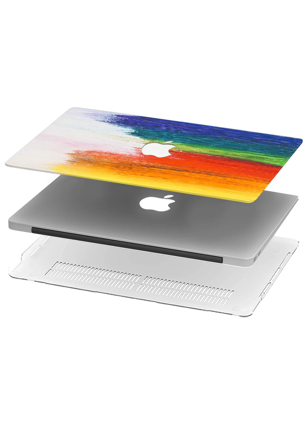 Чехол пластиковый для Apple MacBook Pro 13 A1278 Акварельная радуга (Watercolor rainbow) (6347-2330) MobiPrint (218988236)
