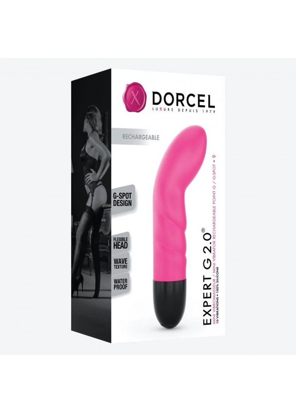 Вібратор Expert G 2.0 Magenta для точки G, що перезаряджається Dorcel (254734207)