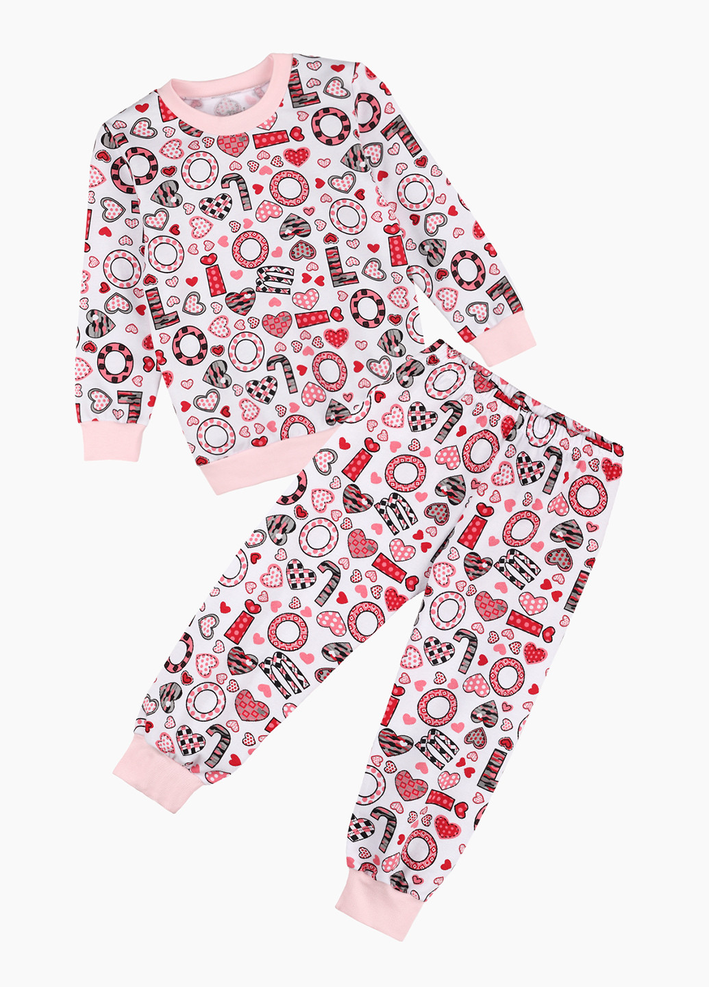 Рожева всесезон піжама (світшоти, брюки) свитшот + брюки Timi