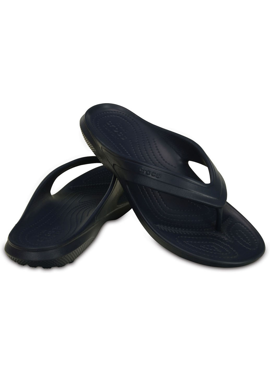 Темно-синие пляжные вьетнамки Crocs