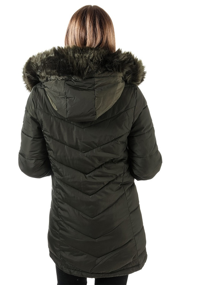 Оливкова (хакі) зимня куртка Elle