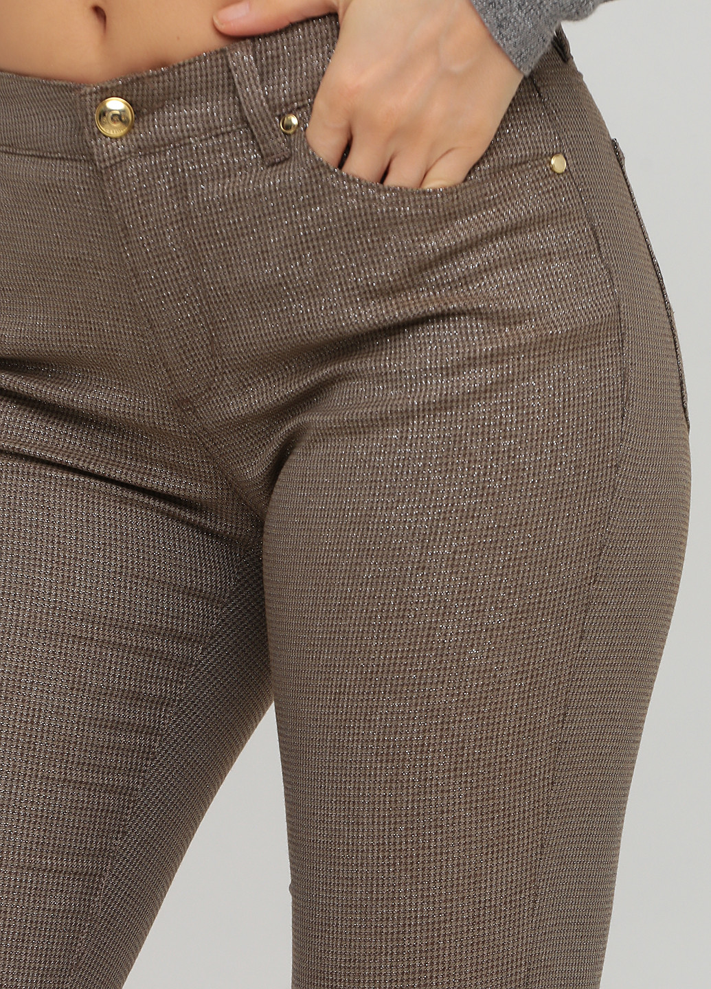 Коричневые кэжуал демисезонные зауженные брюки Cerruti