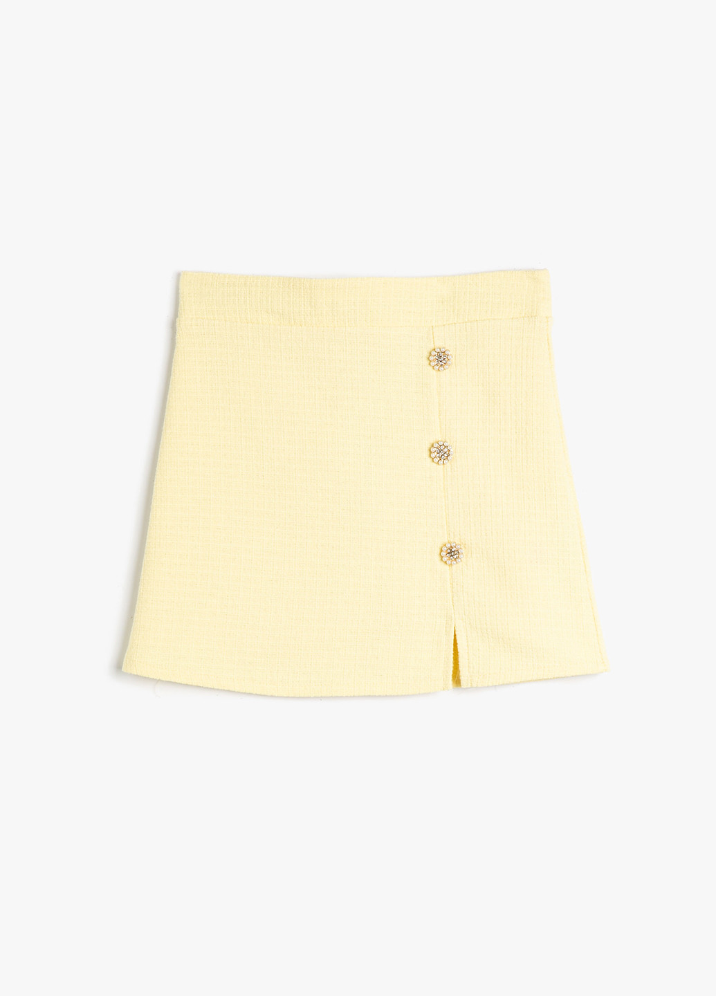 Светло-желтая кэжуал однотонная юбка KOTON