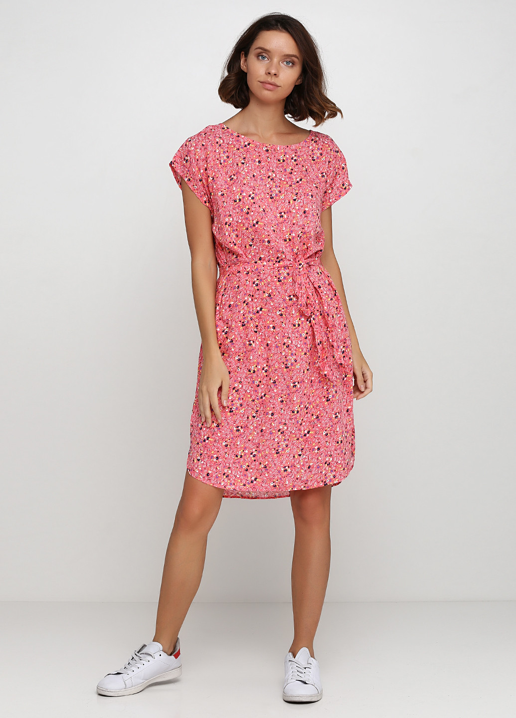 Розовое кэжуал платье Gap с абстрактным узором