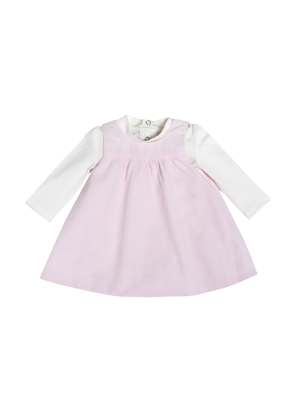 Розовый демисезонный комплект (платье, боди) Chicco