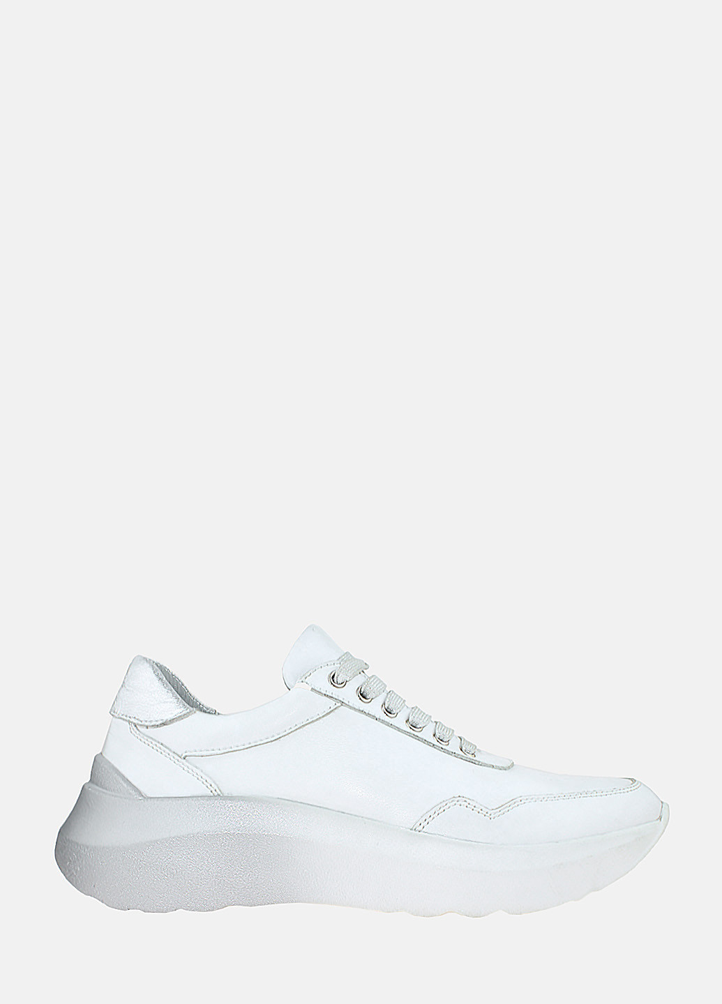 Білі осінні кросівки re2594 білий-срібло El passo