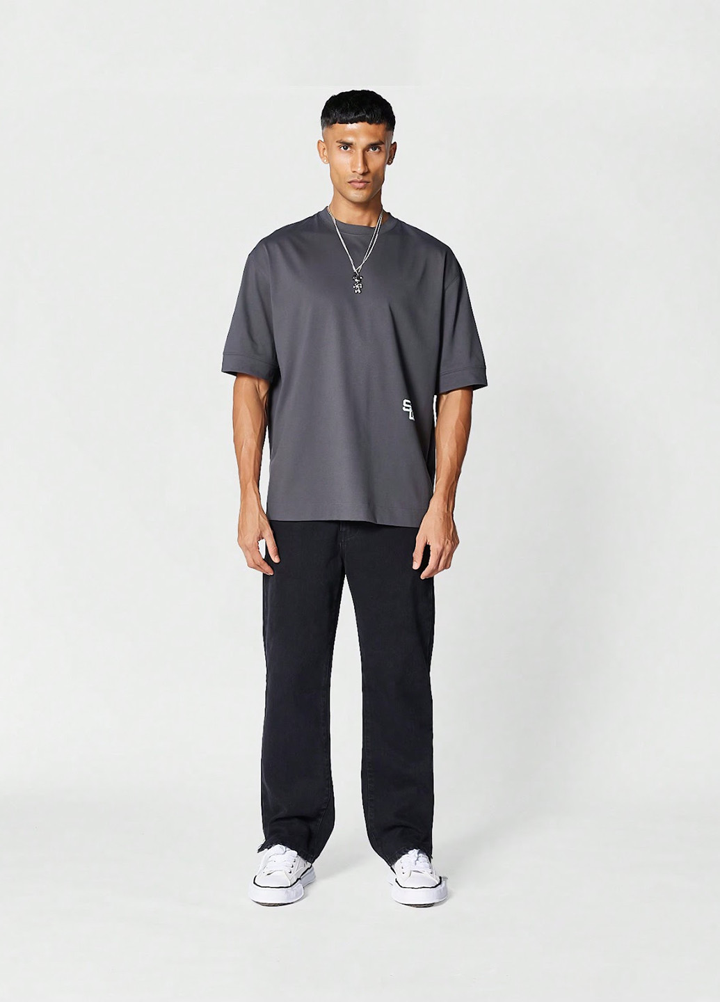 Черные демисезонные прямые джинсы SHEIN