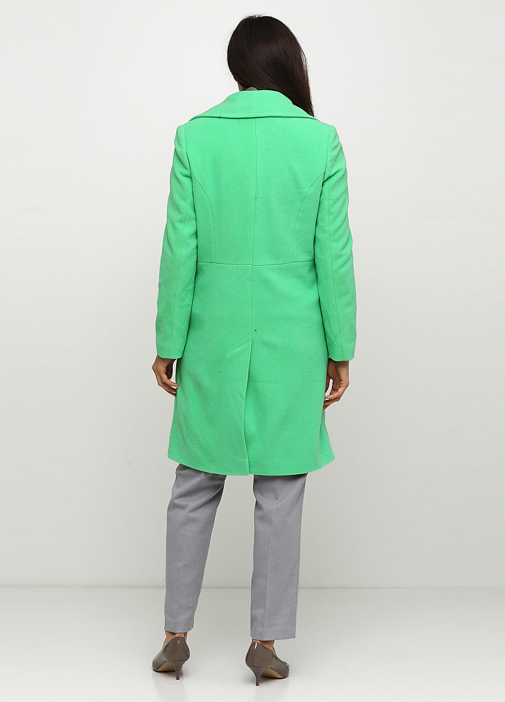 Зеленое демисезонное Пальто двубортное Heine