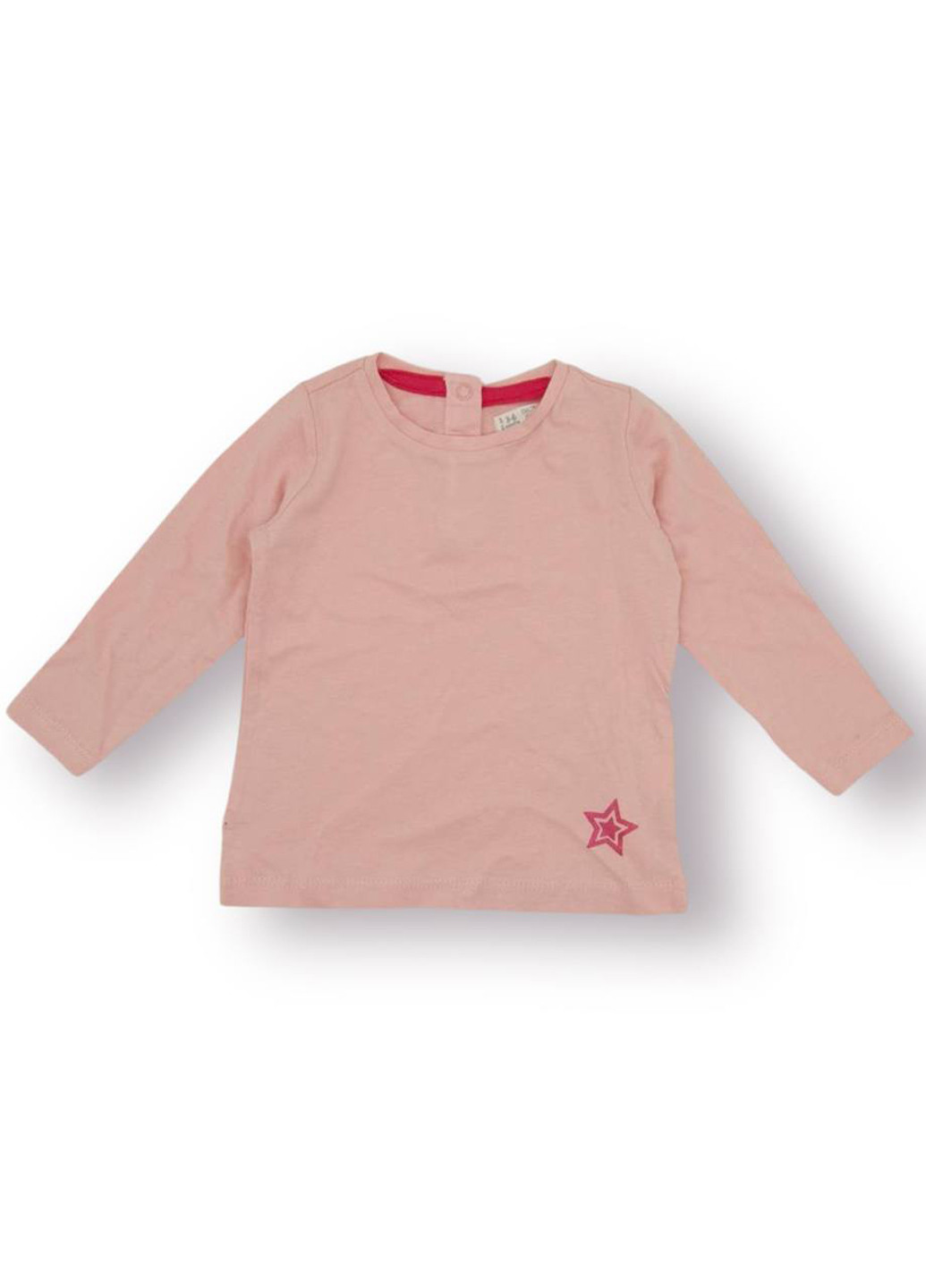 Розовый демисезонный коктейльный лонгслив Piazza Italia однотонный