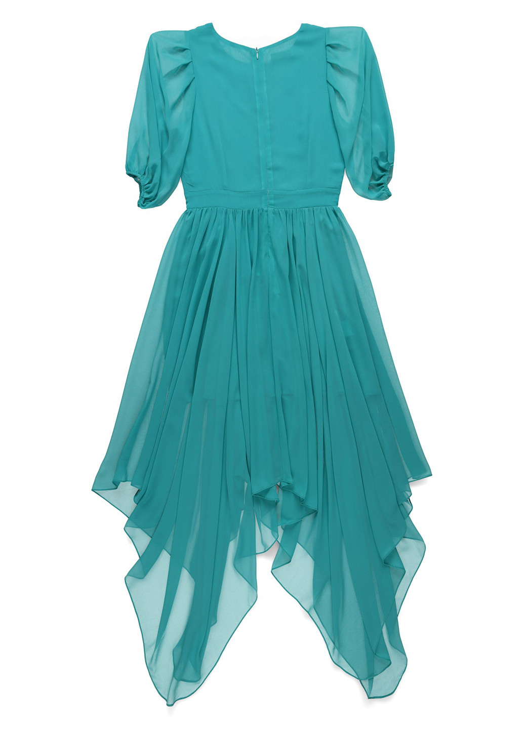 Бирюзовое праздничный, кэжуал платье клеш Nazarenogabrielli однотонное