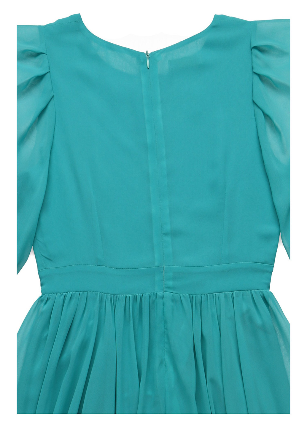 Бирюзовое праздничный, кэжуал платье клеш Nazarenogabrielli однотонное