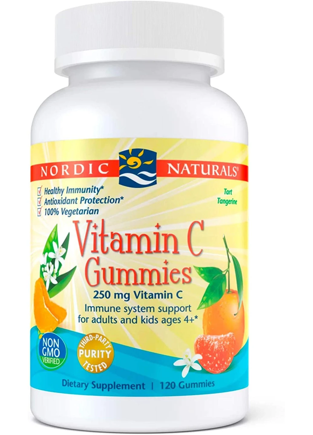 Вітамін C Vitamin C Gummies 250 mg 120 цукерок Nordic Naturals (255409000)